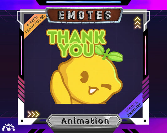 Animated Lemon Cat Twitch Emotes: Funny Streaming Graphics (Digital Download .ZIP File)
