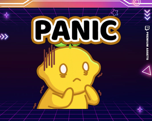 Panic Lemon - Animated Twitch Emote for Streamers (Digital Download)