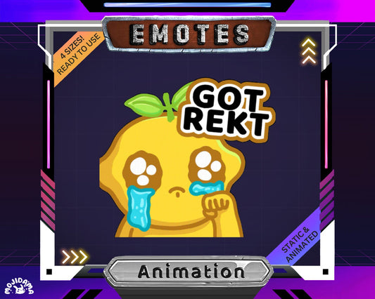 Rekt Lemon Cat Animated Emote: Funny Twitch Stream Asset (Digital Download)