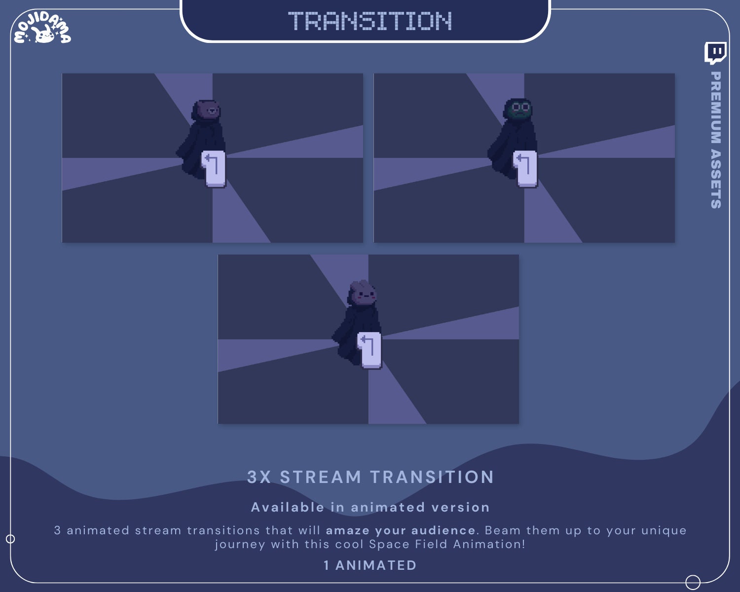 Halloween Ghost Twitch Overlay Stream Pack: Animated Bunny Bear Frog Vtuber Kick Youtube