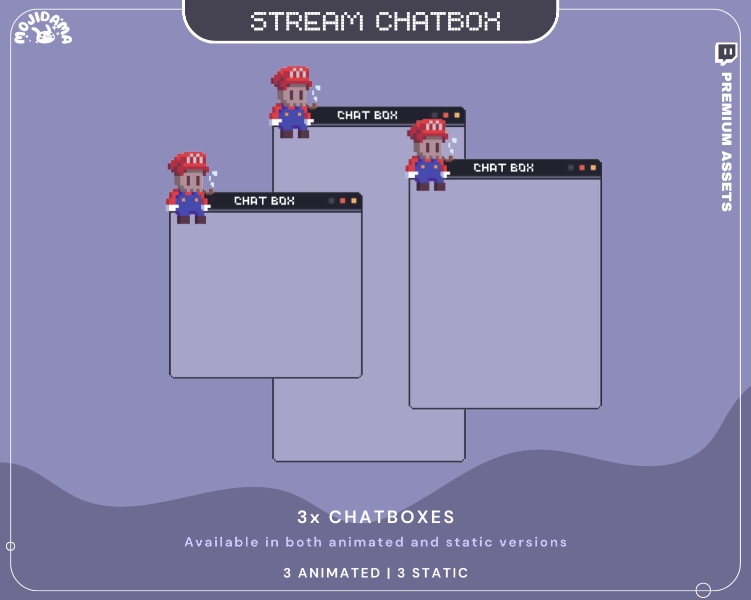 Perfect for Vtubers, this Halloween stream pack offers dark and spooky overlays for a unique aesthetic.