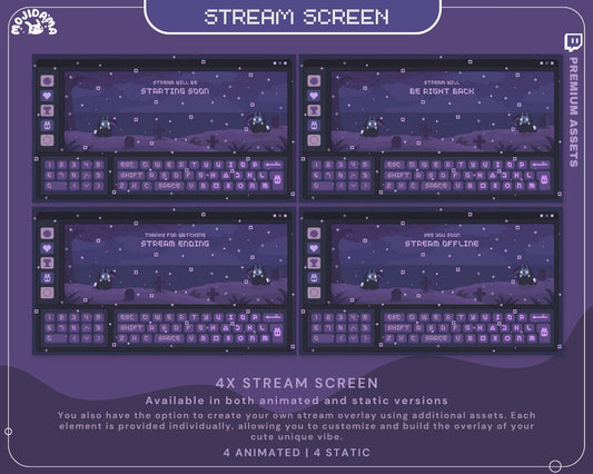 Enhance your streaming setup with our Full Package of bunny and ghost animations for a unique and cozy vibe.