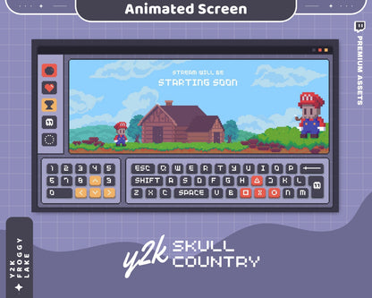 Skull Ghost Lofi Stream Screens: Animated Twitch Overlay (Digital Download)