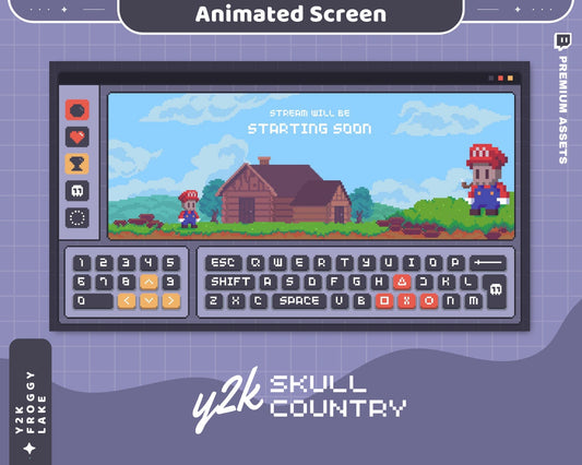 Skull Ghost Lofi Stream Screens: Animated Twitch Overlay (Digital Download)