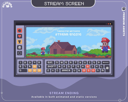 Skull Ghost Lofi Stream Screens: Animated Twitch Overlay (Digital Download)