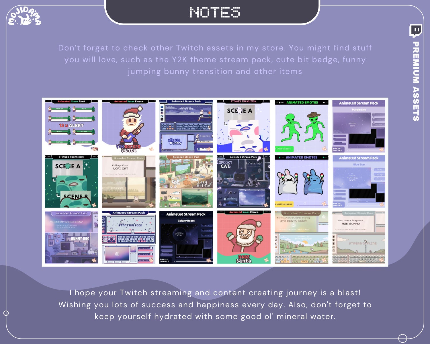 Skull Ghost Lofi Stream Screens: Animated Twitch Overlay (Digital Download)