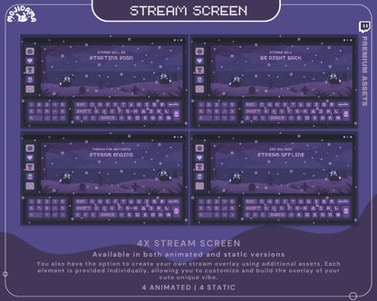 Halloween Ghost Twitch Screen Animation Stream Lofi Animated Scene Bunny Cat Cute Overlay Aesthetic Obs Streamlabs Vtuber Starting Back