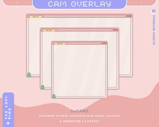 Frog Cam Stream Overlay: Animated Twitch Vtuber (Digital Download)