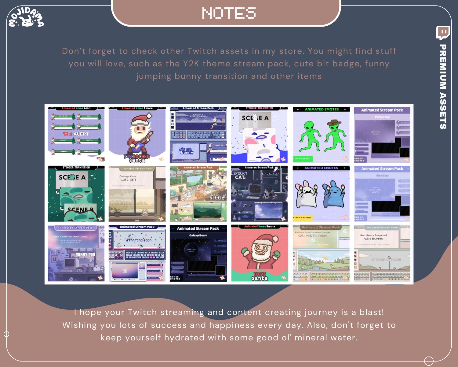 Bunny Twitch Alert Animation Lofi Aesthetic Stream Overlay Streamlabs Obs Studio Cozy Animated Cute Streaming Kick Youtube Vtuber Chatting