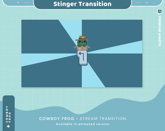 Cute Frog Twitch Transition Stinger Green Animation Cat Overlay OBS Studio Streamlabs Animated Change Switch Screens Green Scenes Youtube