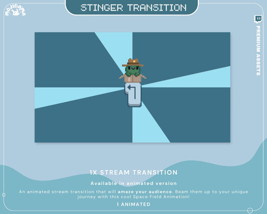 Cute Frog Twitch Transition Stinger Green Animation Cat Overlay OBS Studio Streamlabs Animated Change Switch Screens Green Scenes Youtube