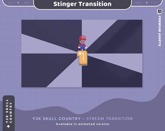 Skull Ghost Animated Stream Stinger Transition - OBS Studio, Streamlabs (WebM)