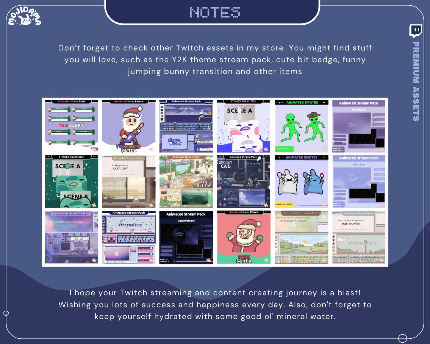 Bunny Twitch Stream Panels: Lofi Rabbit Overlay for OBS/Streamlabs