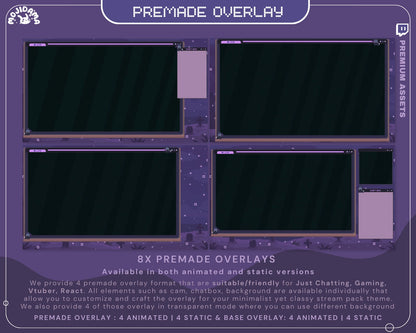 This Bunny Animation Stream Pack is ideal for Vtubers wanting a dark and spooky theme with a touch of cute.