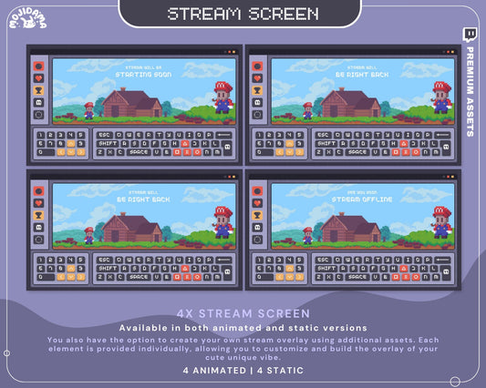 Skull Ghost Lofi Stream Screens: Animated Twitch Overlay (Digital Download)