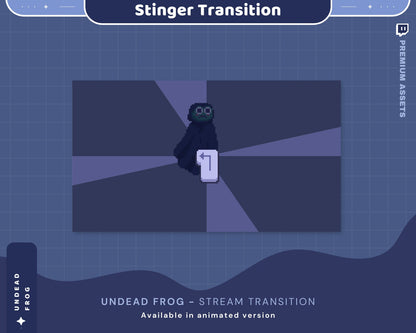 Halloween Frog Stream Transition: Animated Twitch Stinger (Digital Download)