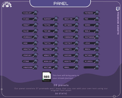 Purple Bunny Stream Panel Purple Ghost Twitch Lofi Aesthetic Funny Cozy Room Panels Overlay Obs Streamlabs Chatting Vtuber Kick Youtube