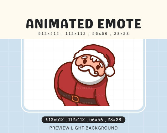Santa Wiggle Twitch Emotes Animation Christmas Animated Cute Xmas Kawaii Emote Live Streamers Vtuber Chibi Streaming Kick Youtube Discord