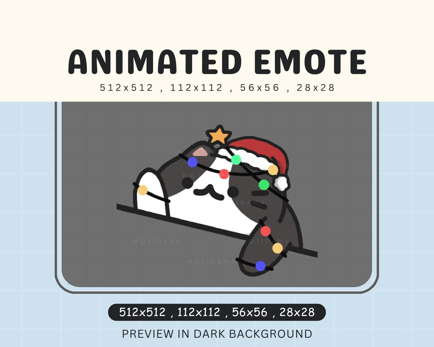 Animated Xmas Kawaii Emote Vtuber Chibi Streaming Youtube Discord