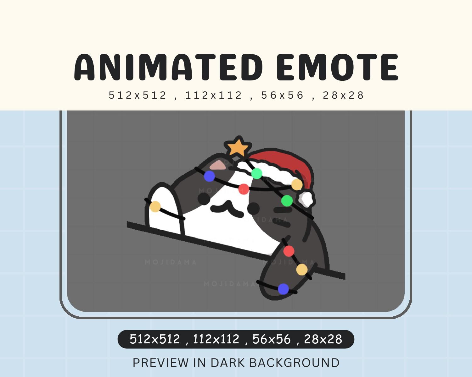 Animated Xmas Kawaii Emote Vtuber Chibi Streaming Youtube Discord
