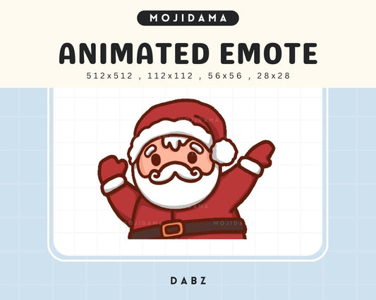 Santa Dabz Animated Emote: Christmas Twitch Emotes (Digital File)