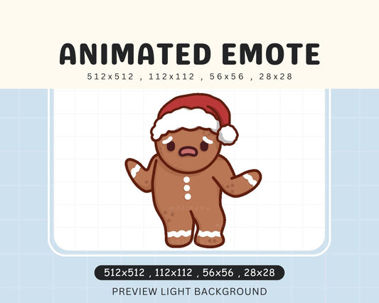 Gingerbread Dance Christmas Animated Emote: Funny Kawaii Xmas (Digital Download)