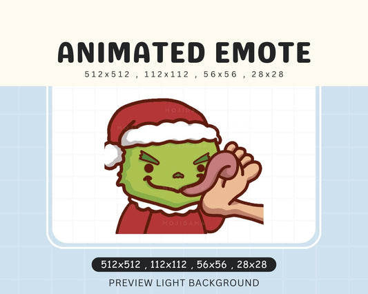 Twitch Grinchmas Animated Foot Feet Lick Animation emote