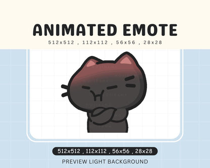 Kitty Angry Chibi Kitten Cute Animated Kawaii Emote