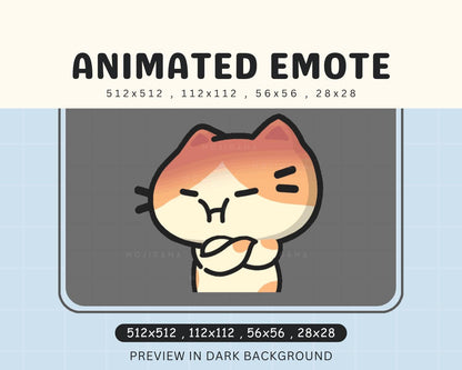 Grumpy Animated Kawaii Emote Vtuber Streamer Live Streaming Discord