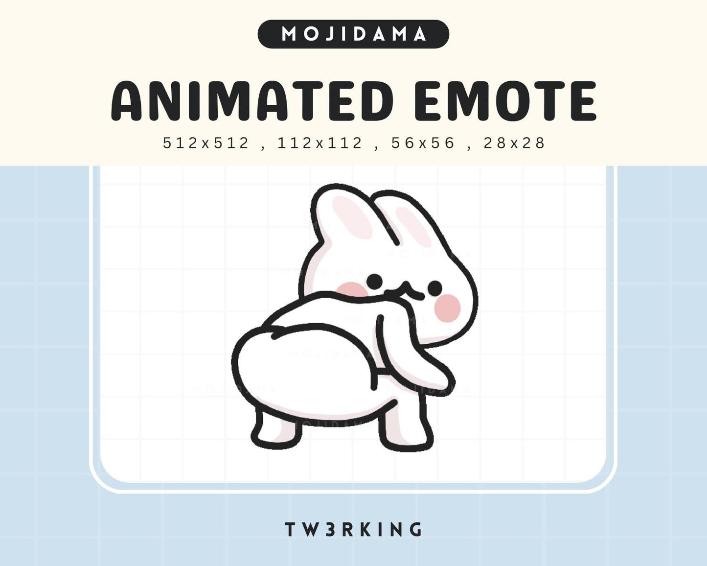 Twerking Bunny Twitch Emotes Animation