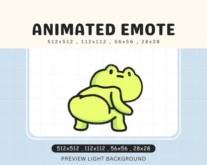Cute Chibi Frogs Toad Twerk Animated Kawaii Emote