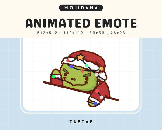 Animated Grinch Twitch Emote: Chibi Bongo Cat For Livestreaming Twitch Kick Youtube Discord