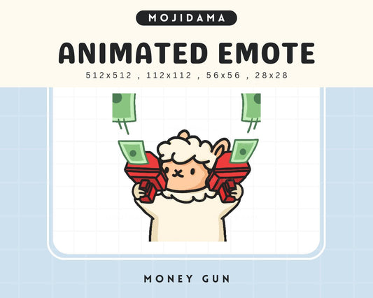 Alpaca Twitch Emotes Animation Money Rich