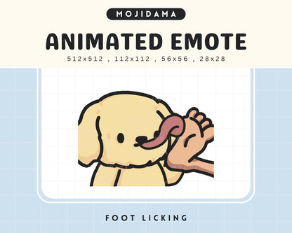 Dog Twitch Animated Emotes Foot Licking