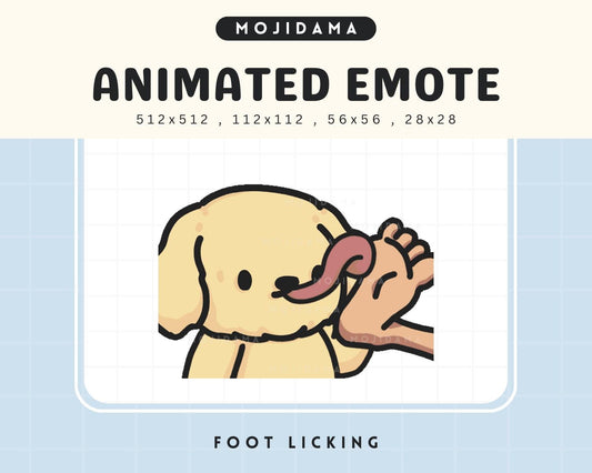 Dog Twitch Animated Emotes Foot Licking