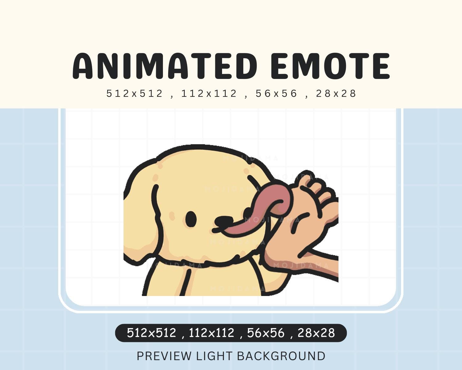 Animation Cute Golden Retriever Chibi Feet Lick Kawaii Emote
