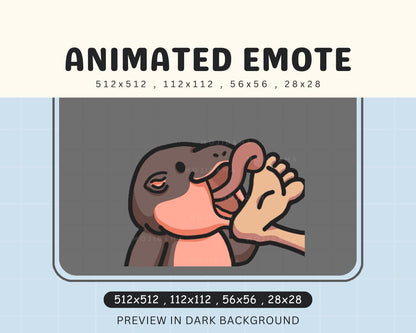Chibi Moodeng Lick Kawaii Emote Vtuber Streamer Streaming Discord Emot