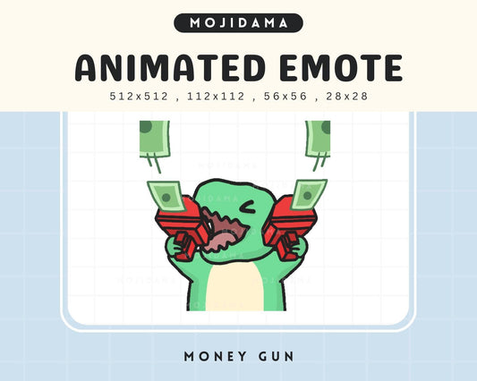 Dinosaur Twitch Emotes Animation Money Rich