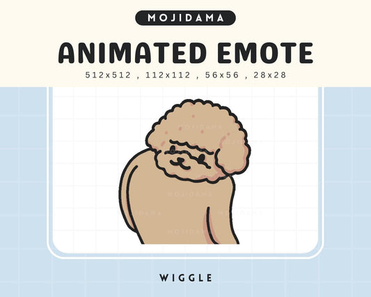 Poodle Dog Twitch Emotes Animation Wiggle