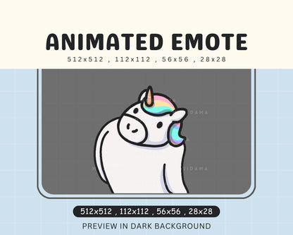 Wiggling Emote Vtuber Streamer Live Streaming Discord Kick Funny Emot Unicorn