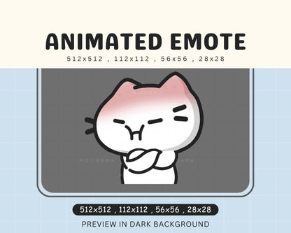 Animated Kawaii Emote Vtuber Streamer Live Streaming Youtube Discord Cat