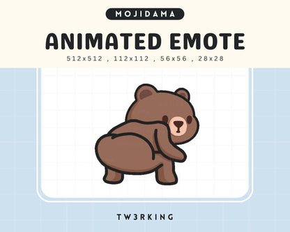 Twerking Bear Twitch Emotes Animation