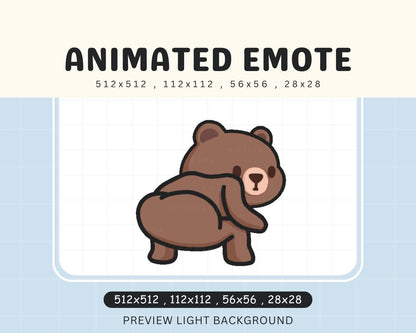 Cute Chibi Bears Twerk Animated Kawaii Emote