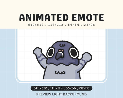 Animated Pigeons Bird Kawaii Emote Vtuber