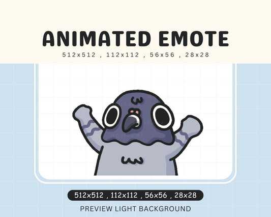 Animated Pigeons Bird Kawaii Emote Vtuber