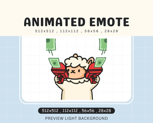 Cute Chibi Animated Cash Gun Kawaii Emote