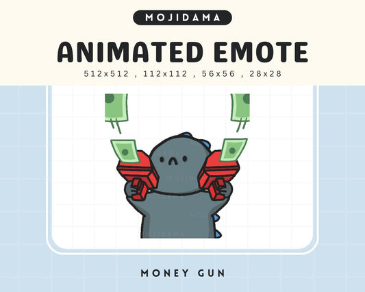 Godzilla Twitch Emotes Animation Money Rich Cute Chibi