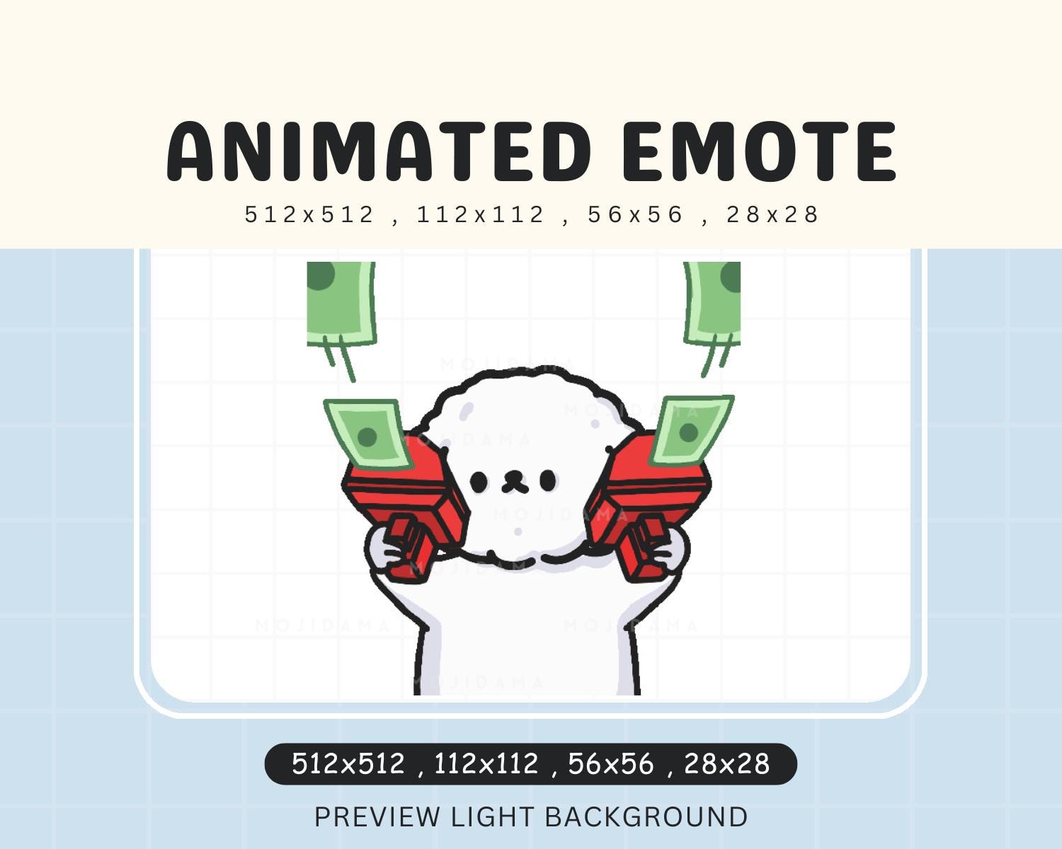 Cute Chibi Animated Maltese Dogs Kawaii Emote
