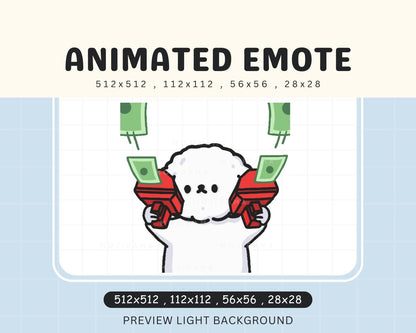 Cute Chibi Animated Maltese Dogs Kawaii Emote