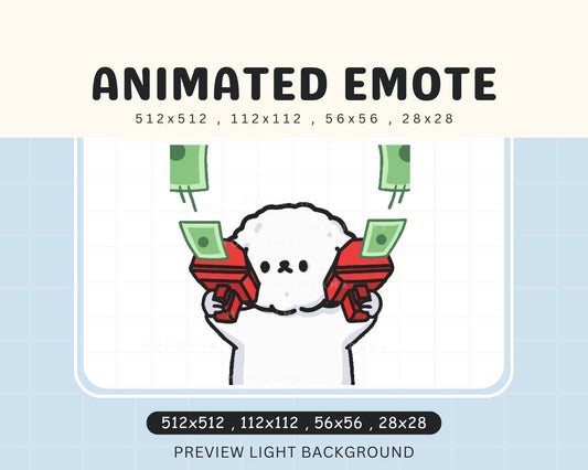 Cute Chibi Animated Maltese Dogs Kawaii Emote